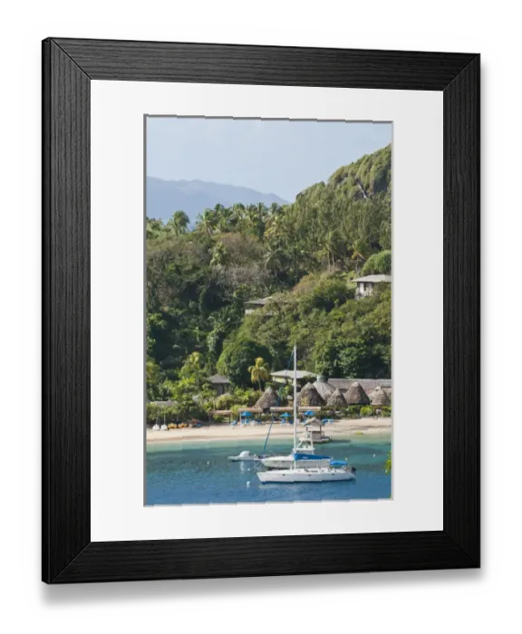 Framed Print : St. Vincent & The Grenadines. Young Island Resort Framed Print : St. Vincent & The Grenadines. Young Island Resort