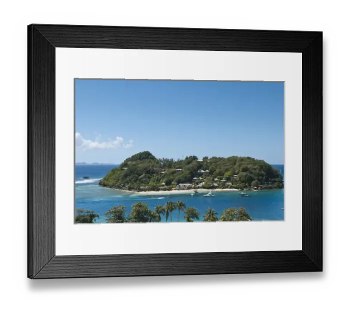 Framed Print : St. Vincent & The Grenadines. Young Island Resort Framed Print : St. Vincent & The Grenadines. Young Island Resort