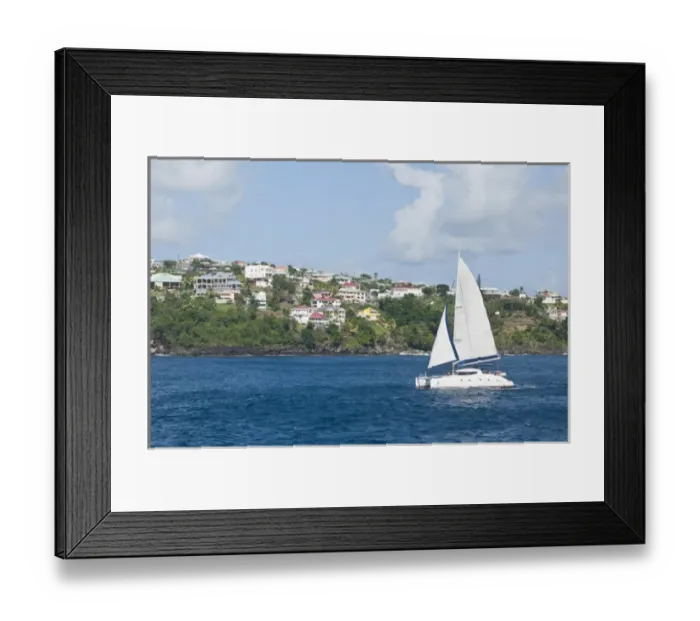 Framed Print : St. Vincent & The Grenadines. Kingstown Harbour. Sailboat Framed Print : St. Vincent & The Grenadines. Kingstown Harbour. Sailboat