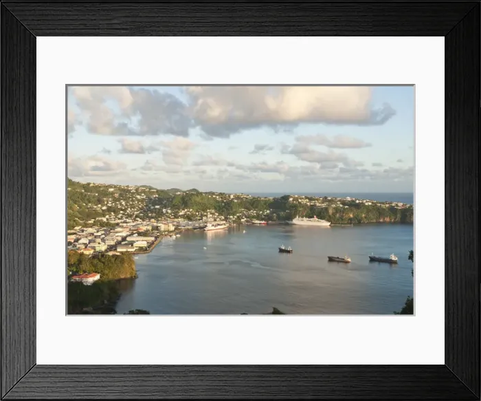 Framed Print : Kingstown Harbour, St. Vincent & The Grenadines. Boudicca Fred Olsen Cruise Lines at dock Framed Print : Kingstown Harbour, St. Vincent & The Grenadines. Boudicca Fred Olsen Cruise Lines at dock