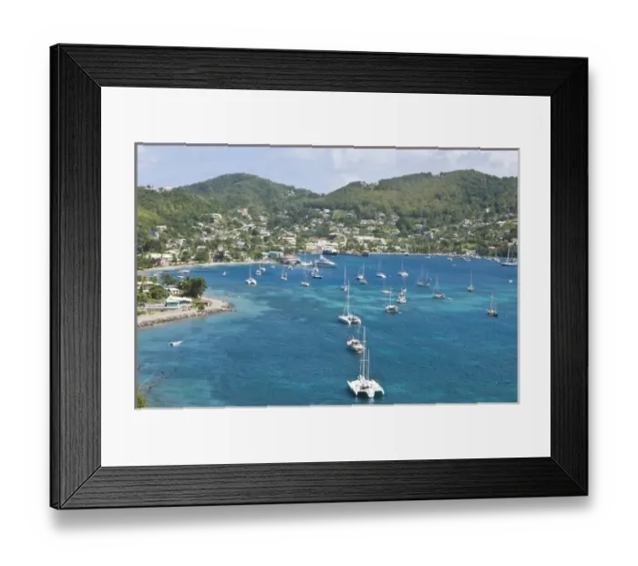 Framed Print : Bequia, St. Vincent & The Grenadines. Port Elizabeth