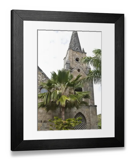 Framed Print : Canouan Island, St. Vincent & The Grenadines. Old English church Framed Print : Canouan Island, St. Vincent & The Grenadines. Old English church