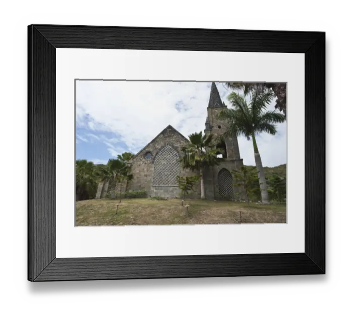 Framed Print : Canouan Island, St. Vincent & The Grenadines. Old English church Framed Print : Canouan Island, St. Vincent & The Grenadines. Old English church