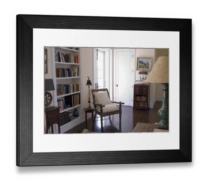Framed Print : U. S. Virgin Islands, St. Croix: upstairs library at Mango Hill Great House, PR Framed Print : U. S. Virgin Islands, St. Croix: upstairs library at Mango Hill Great House, PR