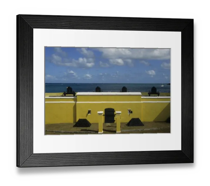 Framed Print : Caribbean: US Virgin Islands, St Croix, Christiansted, Fort Christian, old canons Framed Print : Caribbean: US Virgin Islands, St Croix, Christiansted, Fort Christian, old canons