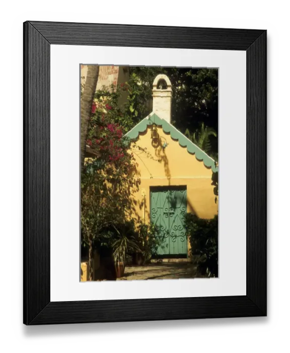 Framed Print : Caribbean: US Virgin Islands, St. Croix, Christiansted, Indies restaurant court yard Framed Print : Caribbean: US Virgin Islands, St. Croix, Christiansted, Indies restaurant court yard