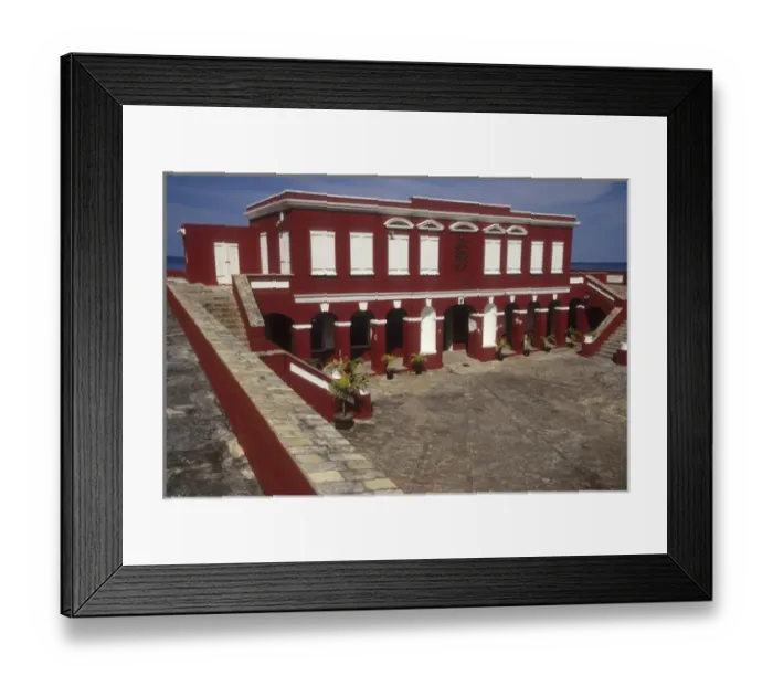 Framed Print : Caribbean: US Virgin Islands, St Croix, Frederiksted, Fort Frederik Museum (built 1760)