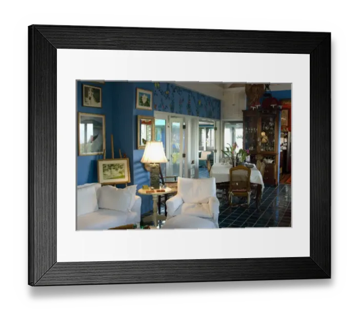 Framed Print : U. S. Virgin Islands, St. Croix: living room interior Framed Print : U. S. Virgin Islands, St. Croix: living room interior