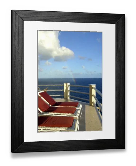 Framed Print : Caribbean, U. S. Virgin Islands. Deck chairs overlooking the ocean Framed Print : Caribbean, U. S. Virgin Islands. Deck chairs overlooking the ocean
