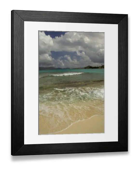 Framed Print : Caribbean, U. S. Virgin Islands, St. Thomas, St. John Bay, Sapphire Beach. View of the island of St Framed Print : Caribbean, U. S. Virgin Islands, St. Thomas, St. John Bay, Sapphire Beach. View of the island of St