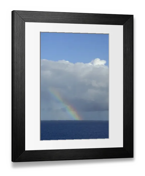 Framed Print : Caribbean, U. S. Virgin Islands, St. Thomas. Seascape with rainbow over the Atlantic