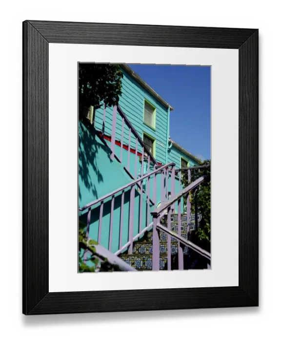 Framed Print : Caribbean, U. S. Virgin Islands, St. John, Cruz Bay. Typical colorful building in Cruz Bay Framed Print : Caribbean, U. S. Virgin Islands, St. John, Cruz Bay. Typical colorful building in Cruz Bay