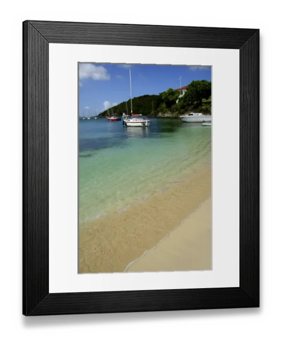 Framed Print : Caribbean, U. S. Virgin Islands, St. John, Cruz Bay. Sailboats in Cruz Bay harbor Framed Print : Caribbean, U. S. Virgin Islands, St. John, Cruz Bay. Sailboats in Cruz Bay harbor