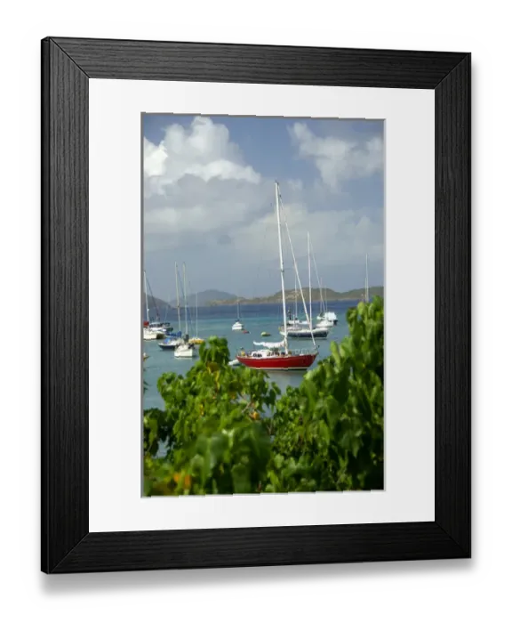 Framed Print : Caribbean, U. S. Virgin Islands, St. John, Cruz Bay. Boats in the harbor at Cruz Bay Framed Print : Caribbean, U. S. Virgin Islands, St. John, Cruz Bay. Boats in the harbor at Cruz Bay