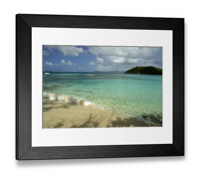 Framed Print : Caribbean, U. S. Virgin Islands, St. John. Hawksnest Bay and beach. Virgin Islands