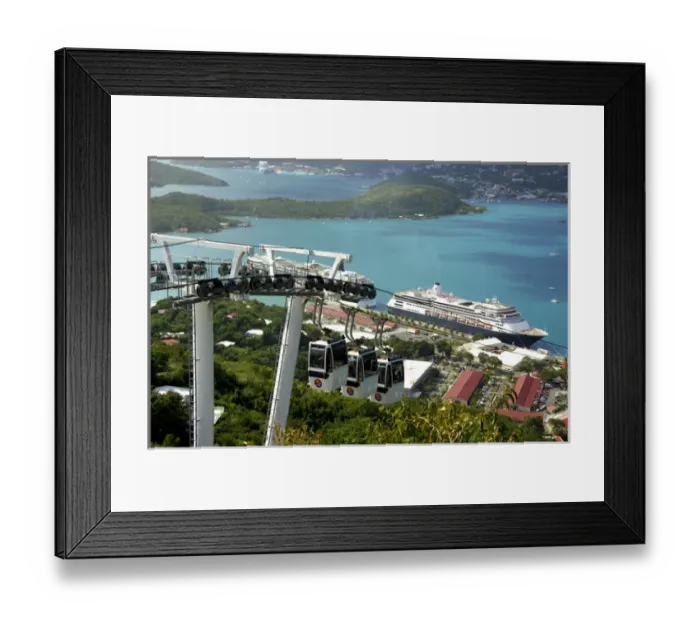 Framed Print : Caribbean, U. S. Virgin Islands, St. Thomas, Charlotte Amalie, Paradise Point, St. Thomas Skyride Framed Print : Caribbean, U. S. Virgin Islands, St. Thomas, Charlotte Amalie, Paradise Point, St. Thomas Skyride
