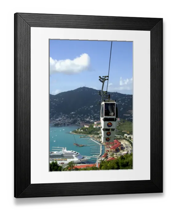 Framed Print : Caribbean, U. S. Virgin Islands, St. Thomas, Charlotte Amalie, Paradise Point, St. Thomas Skyride Framed Print : Caribbean, U. S. Virgin Islands, St. Thomas, Charlotte Amalie, Paradise Point, St. Thomas Skyride