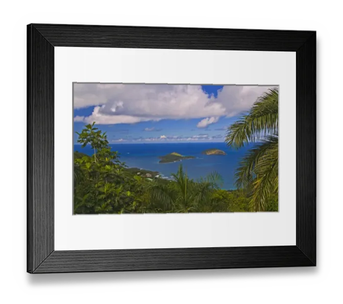 Framed Print : A scenic view of Hull Bay from Mountain Top Estates St. Thamas Framed Print : A scenic view of Hull Bay from Mountain Top Estates St. Thamas