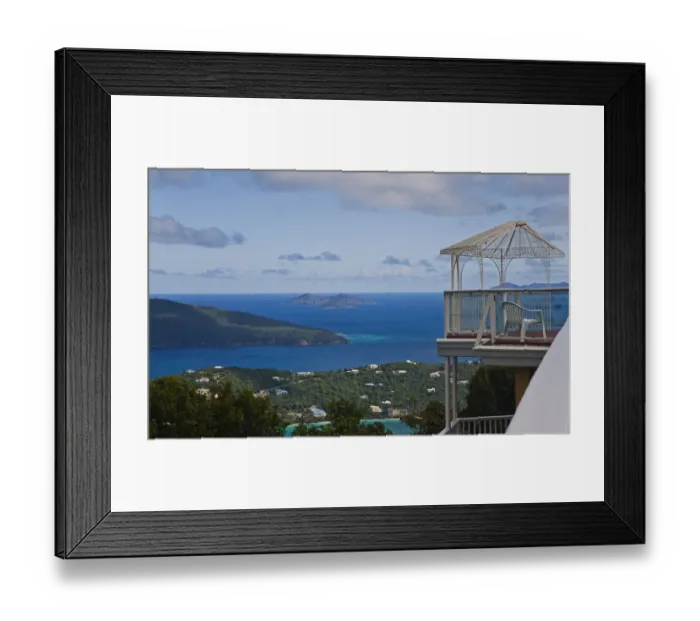 Framed Print : A scenic view of Hull Bay from Mountain Top Estates St. Thamas Framed Print : A scenic view of Hull Bay from Mountain Top Estates St. Thamas