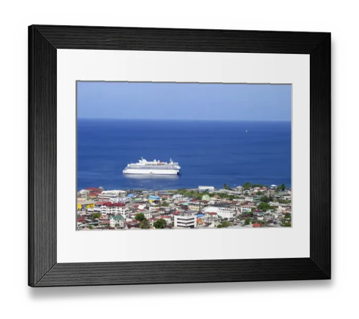 Framed Print : Overlooking St. Maarten, a popular Caribbean cruise destination Framed Print : Overlooking St. Maarten, a popular Caribbean cruise destination