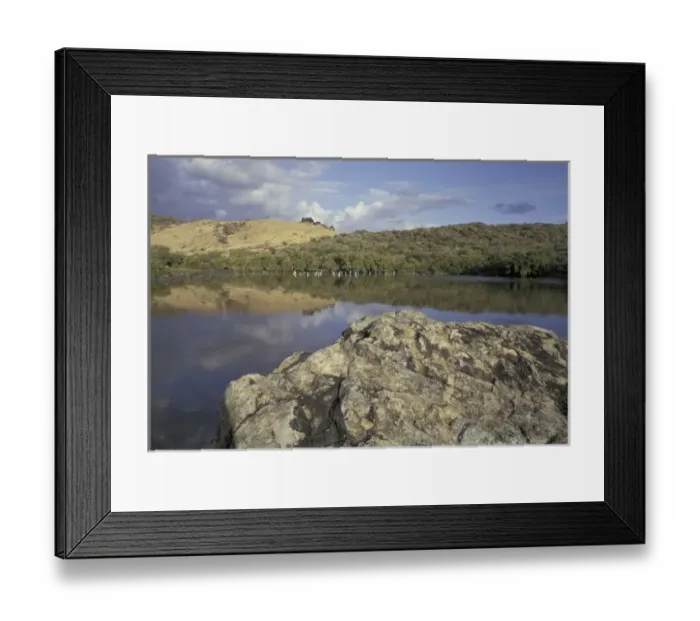 Framed Print : Caribbean, St. Martin (St. Maarten) Lagoon near Oyster Pond