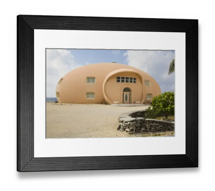 Framed Print : Colorful residents homes, Cayman Brac, Cayman Islands, Caribbean