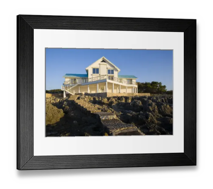 Framed Print : Beach house, Little Cayman, Cayman Islands, Caribbean
