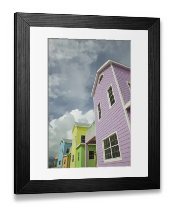 Framed Print : CAYMAN ISLANDS - GRAND CAYMAN - East Point: Paradise Villas / New Colorful Homes Framed Print : CAYMAN ISLANDS - GRAND CAYMAN - East Point: Paradise Villas / New Colorful Homes