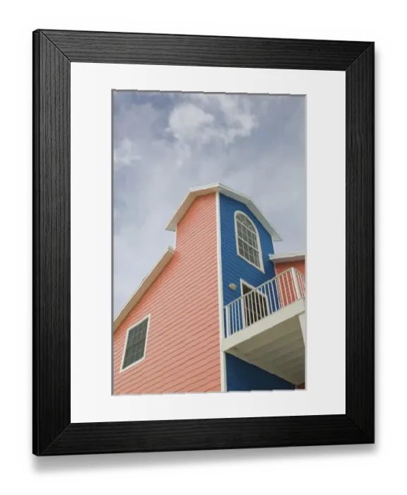 Framed Print : CAYMAN ISLANDS - GRAND CAYMAN - East Point: Paradise Villas / New Colorful Homes Framed Print : CAYMAN ISLANDS - GRAND CAYMAN - East Point: Paradise Villas / New Colorful Homes