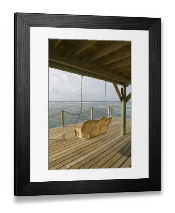 Framed Print : CAYMAN ISLANDS - CAYMAN BRAC - West End: Brac Reef Beach Resort / Beach Pier Swing Framed Print : CAYMAN ISLANDS - CAYMAN BRAC - West End: Brac Reef Beach Resort / Beach Pier Swing