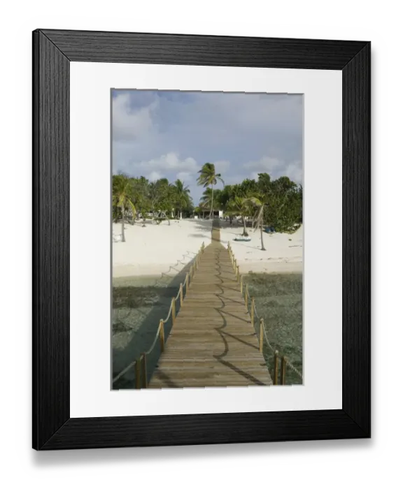 Framed Print : CAYMAN ISLANDS - CAYMAN BRAC - West End: Brac Reef Beach Resort / Beach Pier Framed Print : CAYMAN ISLANDS - CAYMAN BRAC - West End: Brac Reef Beach Resort / Beach Pier