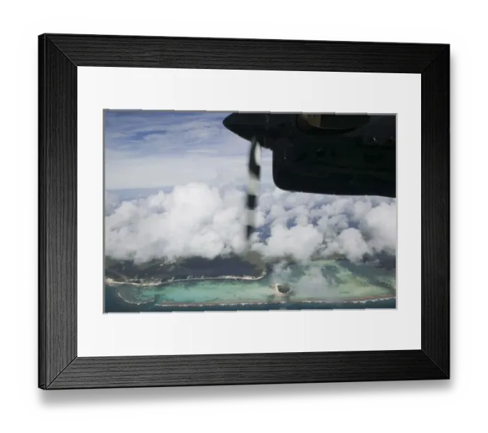 Framed Print : CAYMAN ISLANDS - LITTLE CAYMAN - Aerial: View of Little Cayman Island from Passenger Framed Print : CAYMAN ISLANDS - LITTLE CAYMAN - Aerial: View of Little Cayman Island from Passenger