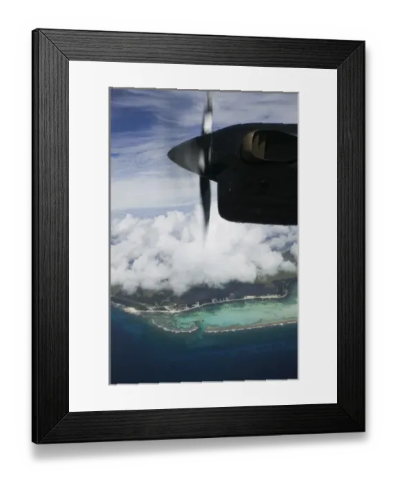 Framed Print : CAYMAN ISLANDS - LITTLE CAYMAN - Aerial: View of Little Cayman Island from Passenger Framed Print : CAYMAN ISLANDS - LITTLE CAYMAN - Aerial: View of Little Cayman Island from Passenger