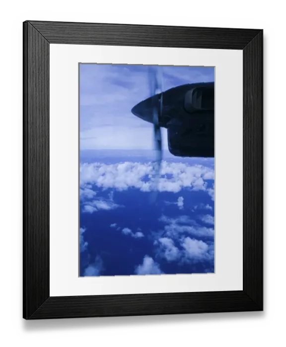 Framed Print : CAYMAN ISLANDS - LITTLE CAYMAN - Aerial: View of Little Cayman Island from Passenger