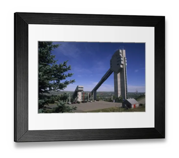 Framed Print : Olympic Ski Jumping stadium and jump in beautiful calgary Alberta canada Framed Print : Olympic Ski Jumping stadium and jump in beautiful calgary Alberta canada