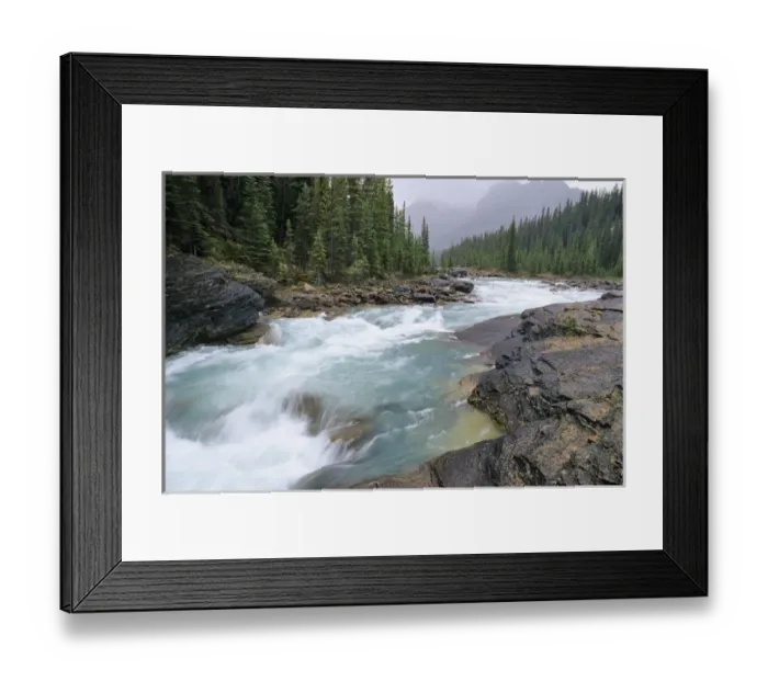 Framed Print : Mistaya Canyon in Banff National Park in Alberta Canada