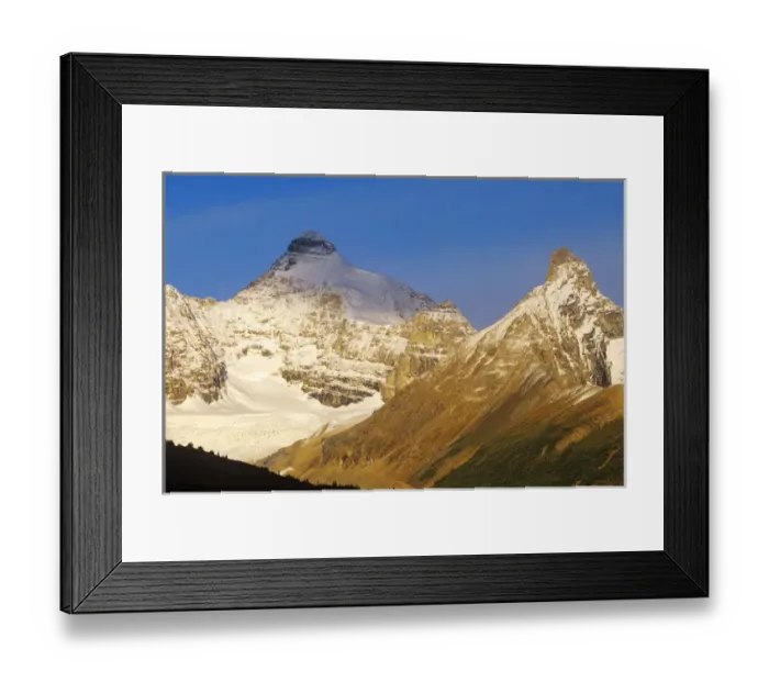 Framed Print : Athabasca and Hilda Peaks with Hilda Glacier part of the Columbia Icefields in Jasper Framed Print : Athabasca and Hilda Peaks with Hilda Glacier part of the Columbia Icefields in Jasper