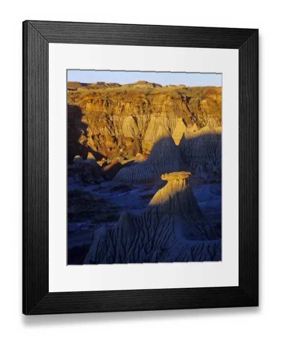 Framed Print : Badlands formations at Dinosaur Provincial Park in Alberta Canada Framed Print : Badlands formations at Dinosaur Provincial Park in Alberta Canada
