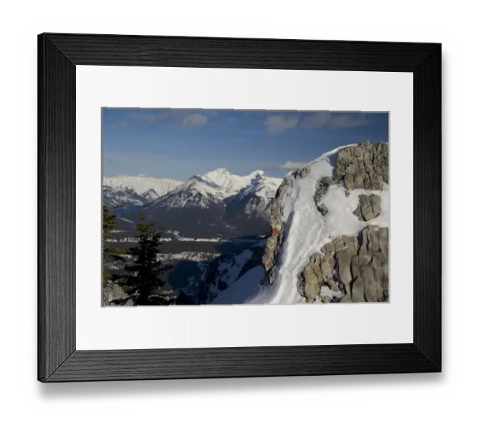 Framed Print : Canada, Alberta, Banff. Views from the summit of Sulphur Mountain