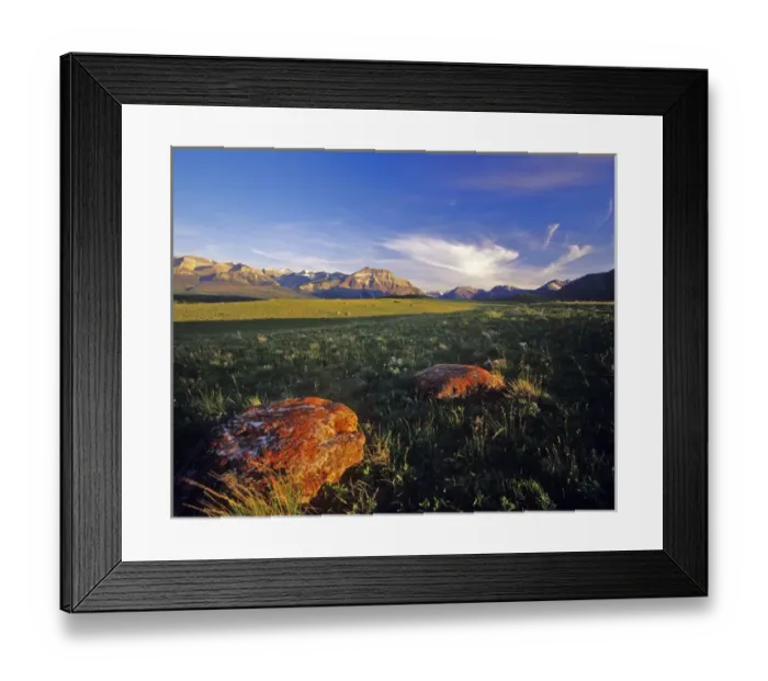 Framed Print : Glacial moraine in Waterton Lakes National Park in Alberta Canada