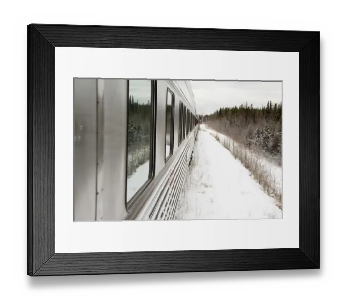 Framed Print : Canada, Alberta. VIA Rail Snow Train between Edmonton & Jasper Framed Print : Canada, Alberta. VIA Rail Snow Train between Edmonton & Jasper