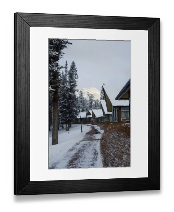 Framed Print : Canada, Alberta, Jasper, Jasper NP. Fairmont Jasper Park Lodge cabins Framed Print : Canada, Alberta, Jasper, Jasper NP. Fairmont Jasper Park Lodge cabins