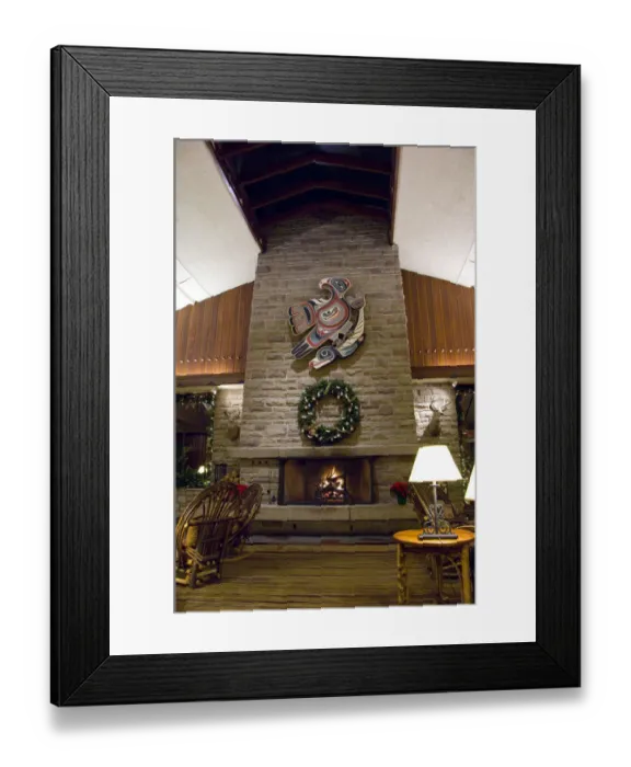 Framed Print : Canada, Alberta, Jasper, Jasper NP. Fairmont Jasper Park Lodge
