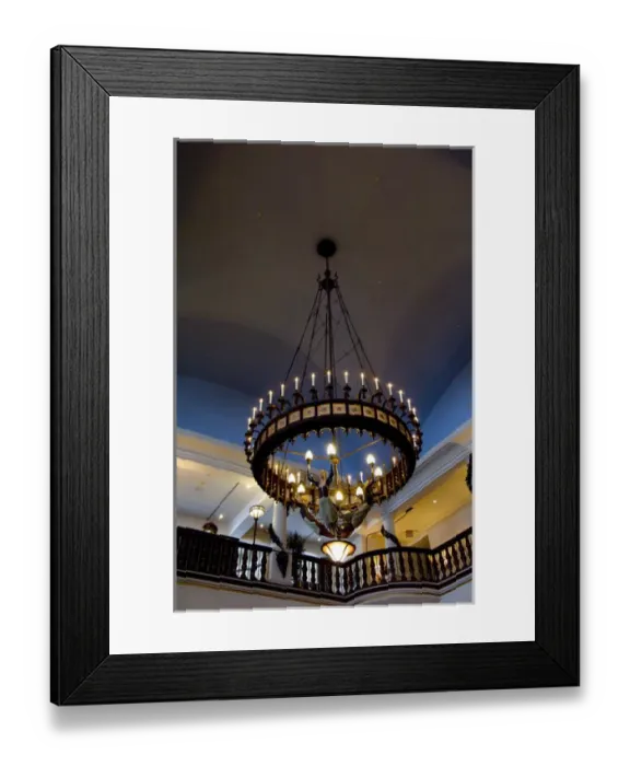 Framed Print : Canada, Alberta, Lake Louise. Farimont Chateau Lake Louise. Interior, historic light