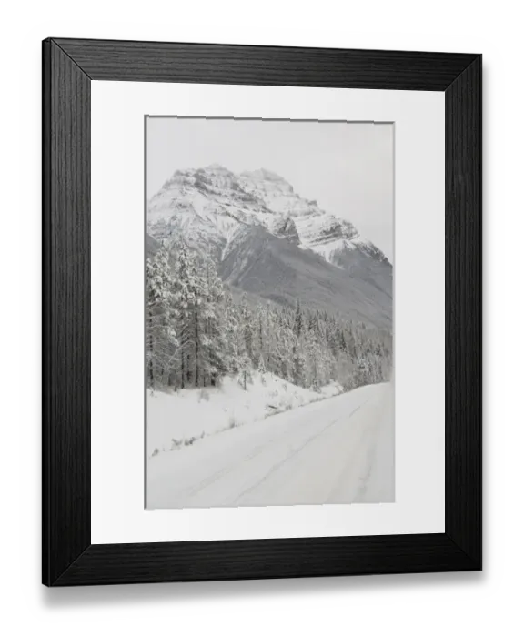 Framed Print : Canada, Alberta, Icefields Parkway. Jasper National Park in winter. Scenic highway Framed Print : Canada, Alberta, Icefields Parkway. Jasper National Park in winter. Scenic highway