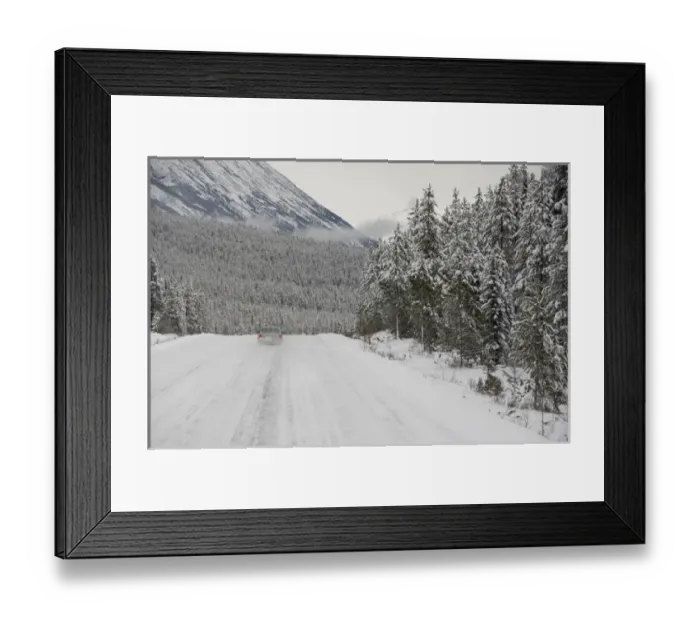 Framed Print : Canada, Alberta, Icefields Parkway. Jasper National Park in winter. Scenic highway Framed Print : Canada, Alberta, Icefields Parkway. Jasper National Park in winter. Scenic highway