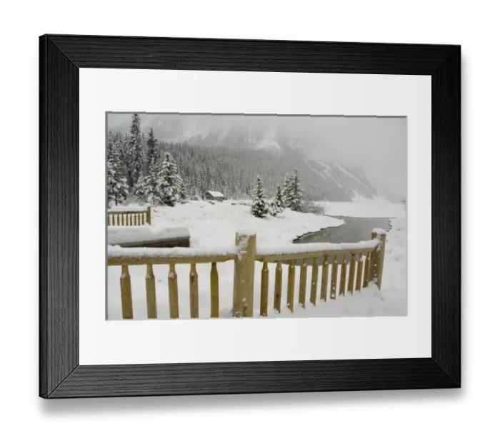 Framed Print : Canada, Alberta, Lake Louise. Farimont Chateau Lake Louise, winter views around Lake Framed Print : Canada, Alberta, Lake Louise. Farimont Chateau Lake Louise, winter views around Lake