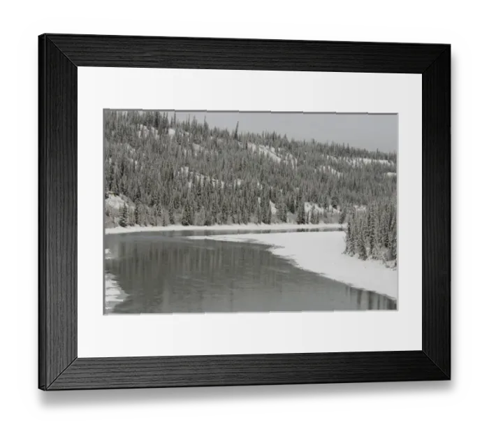 Framed Print : Canada, Alberta. VIA Rail Snow Train between Edmonton & Jasper. Winter views Framed Print : Canada, Alberta. VIA Rail Snow Train between Edmonton & Jasper. Winter views