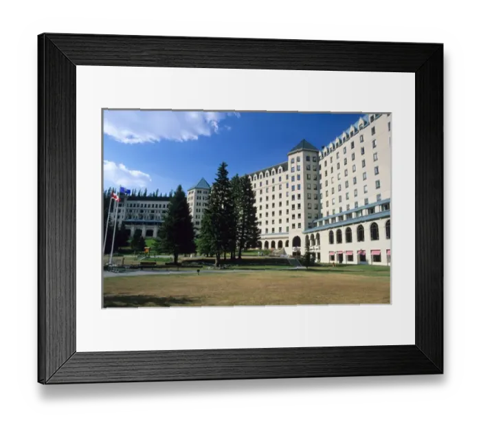 Framed Print : The Chateau at Lake Louise, Banff, Canada. hotel, chateau at lake louise, banff