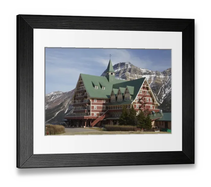 Framed Print : The Prince of Wales Hotel, and Vimy Peak, Waterton Lakes National Park, Alberta, Canada
